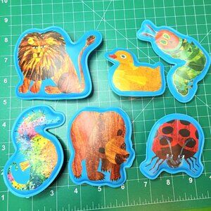 Eric Carle Puffy Toy Set of 6 Bathtub Window Cling Classroom Story Telling
